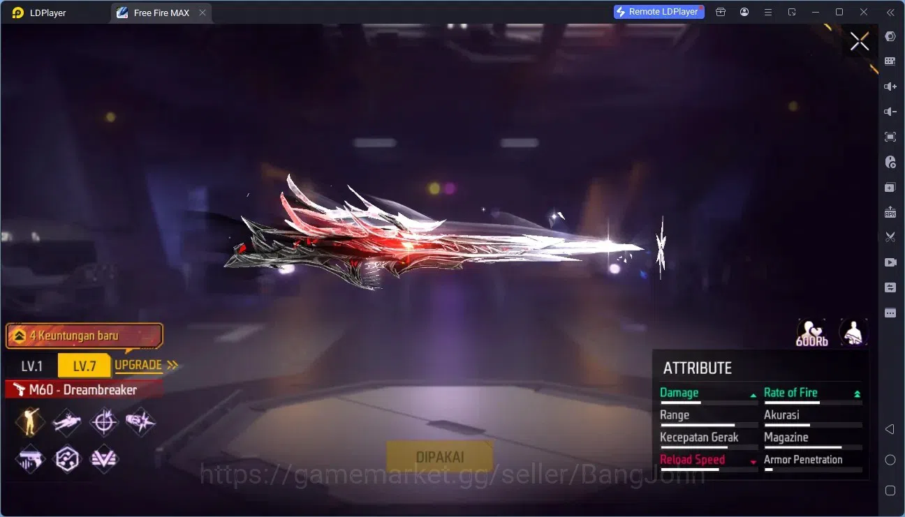 Free Fire Accounts Indonesia | 2 EVO (M1014 Scorpio Shatter Lv8, M60 image 8