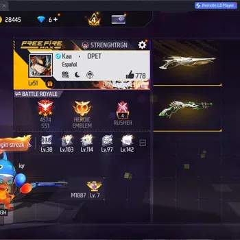 Free Fire Accounts Indonesia | 2 EVO (M1014 Scorpio Shatter Lv8, M60  image 1
