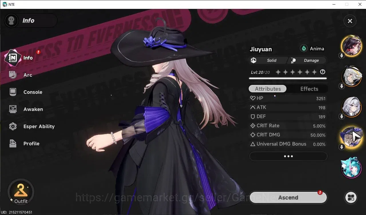 Neverness to Everness Accounts GLOBAL NA|HL 10|Tycoon 5|3 SSR [Hotori+Sign,Hathor image 4