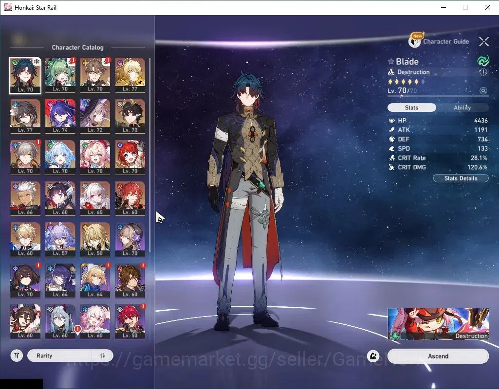 Honkai Star Rail Accounts Asia|TL 65|13 Limited|The Herta+Sign,Cerydra,Acher image 4