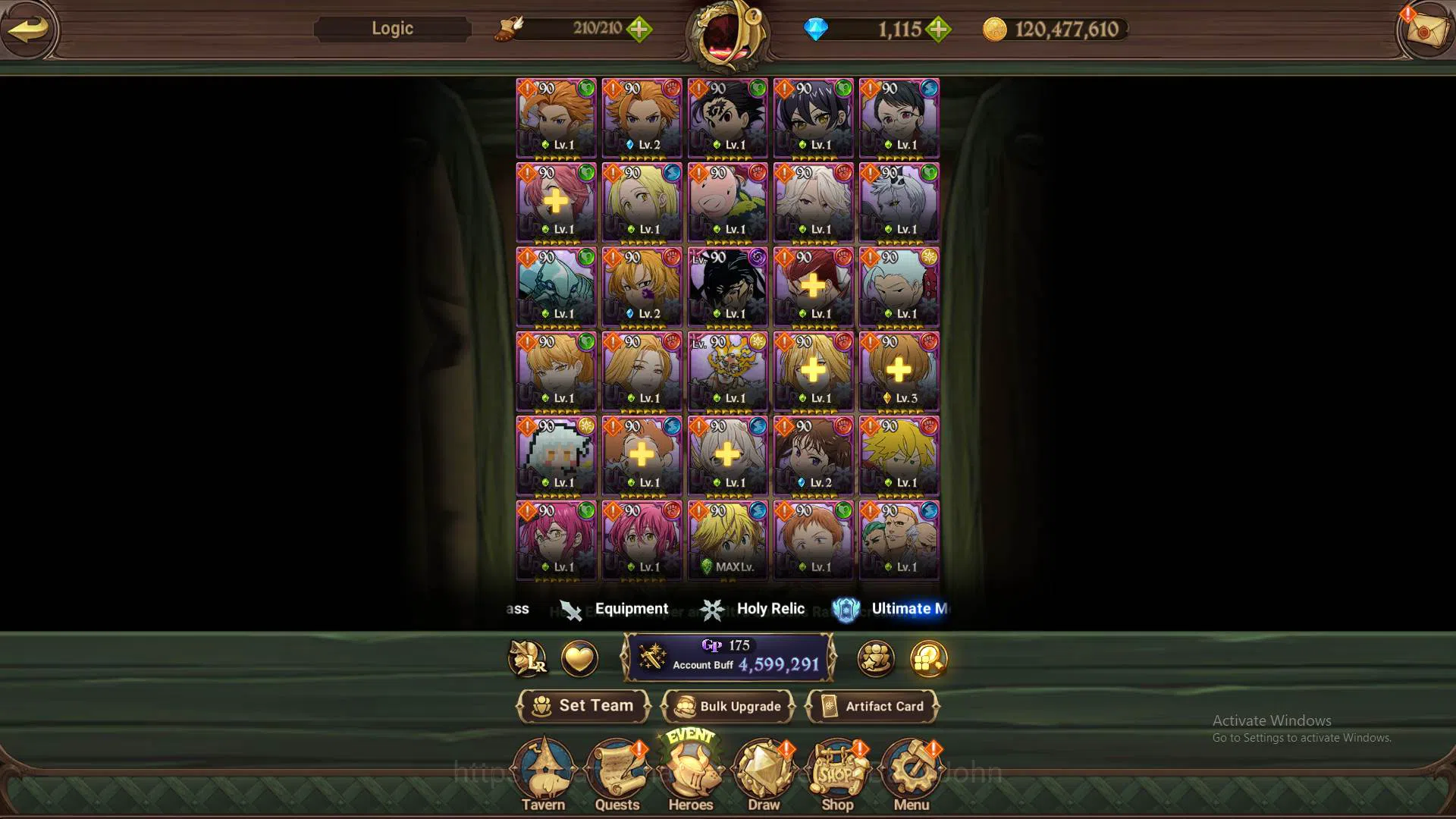 The Seven Deadly Sins: Grand Cross Accounts Others ASIA|4.5m CC|DM 1115-LS 63|1LR Elizabeth|7 collab|UR 12