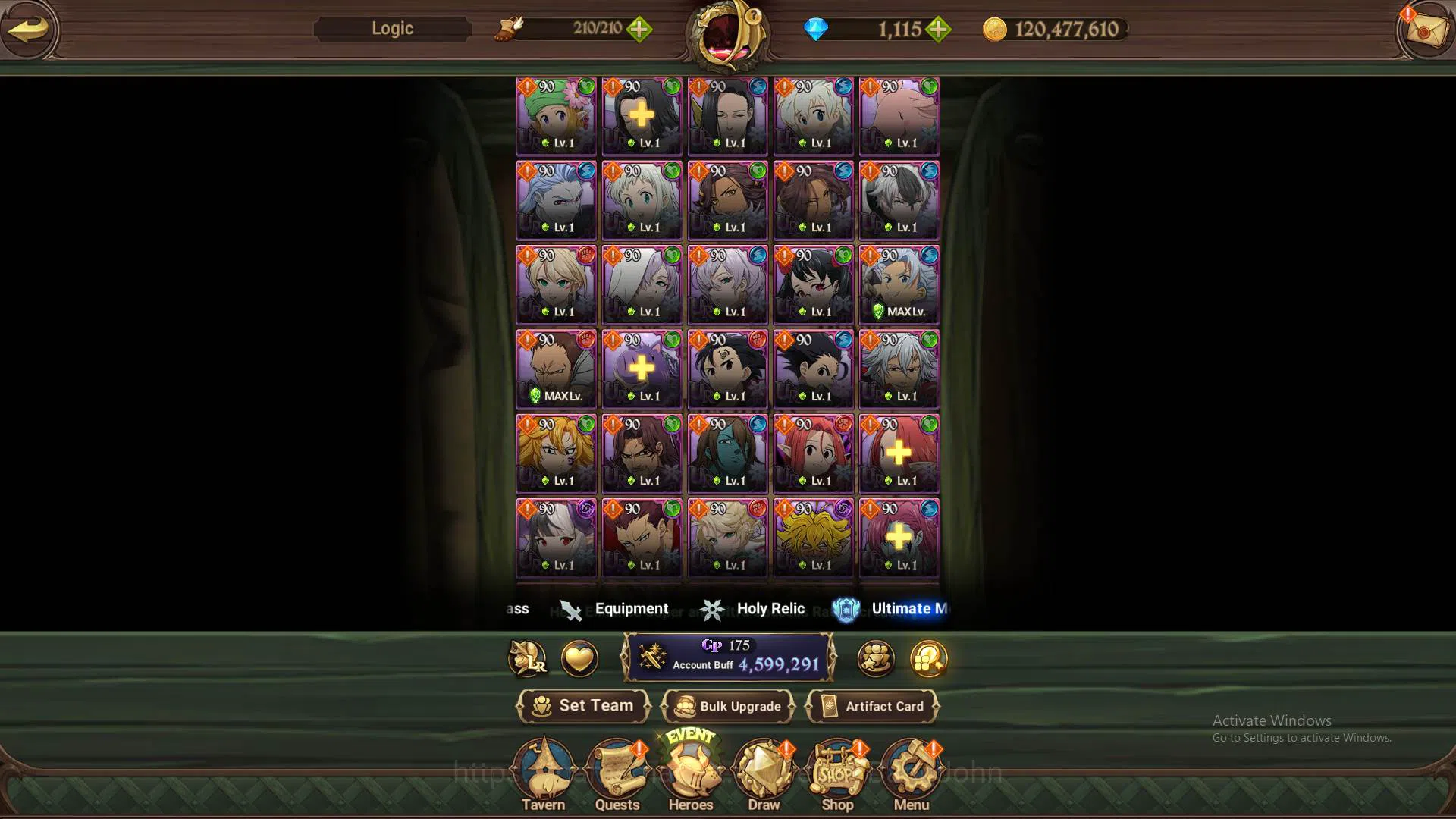 The Seven Deadly Sins: Grand Cross Accounts Others ASIA|4.5m CC|DM 1115-LS 63|1LR Elizabeth|7 collab|UR 13
