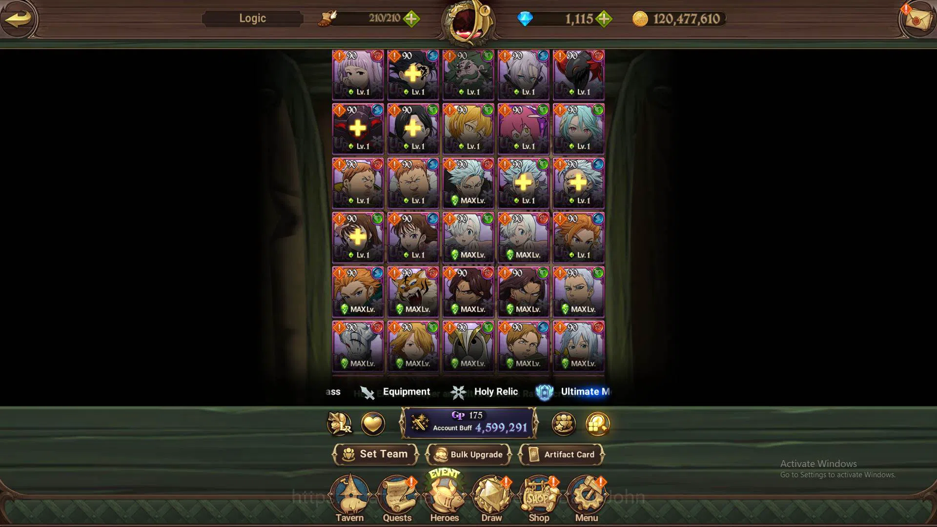 The Seven Deadly Sins: Grand Cross Accounts Others ASIA|4.5m CC|DM 1115-LS 63|1LR Elizabeth|7 collab|UR 14