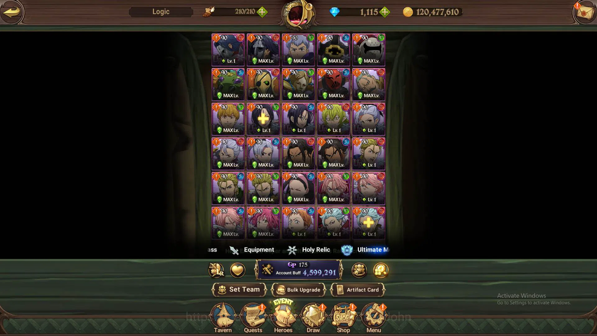 The Seven Deadly Sins: Grand Cross Accounts Others ASIA|4.5m CC|DM 1115-LS 63|1LR Elizabeth|7 collab|UR 15