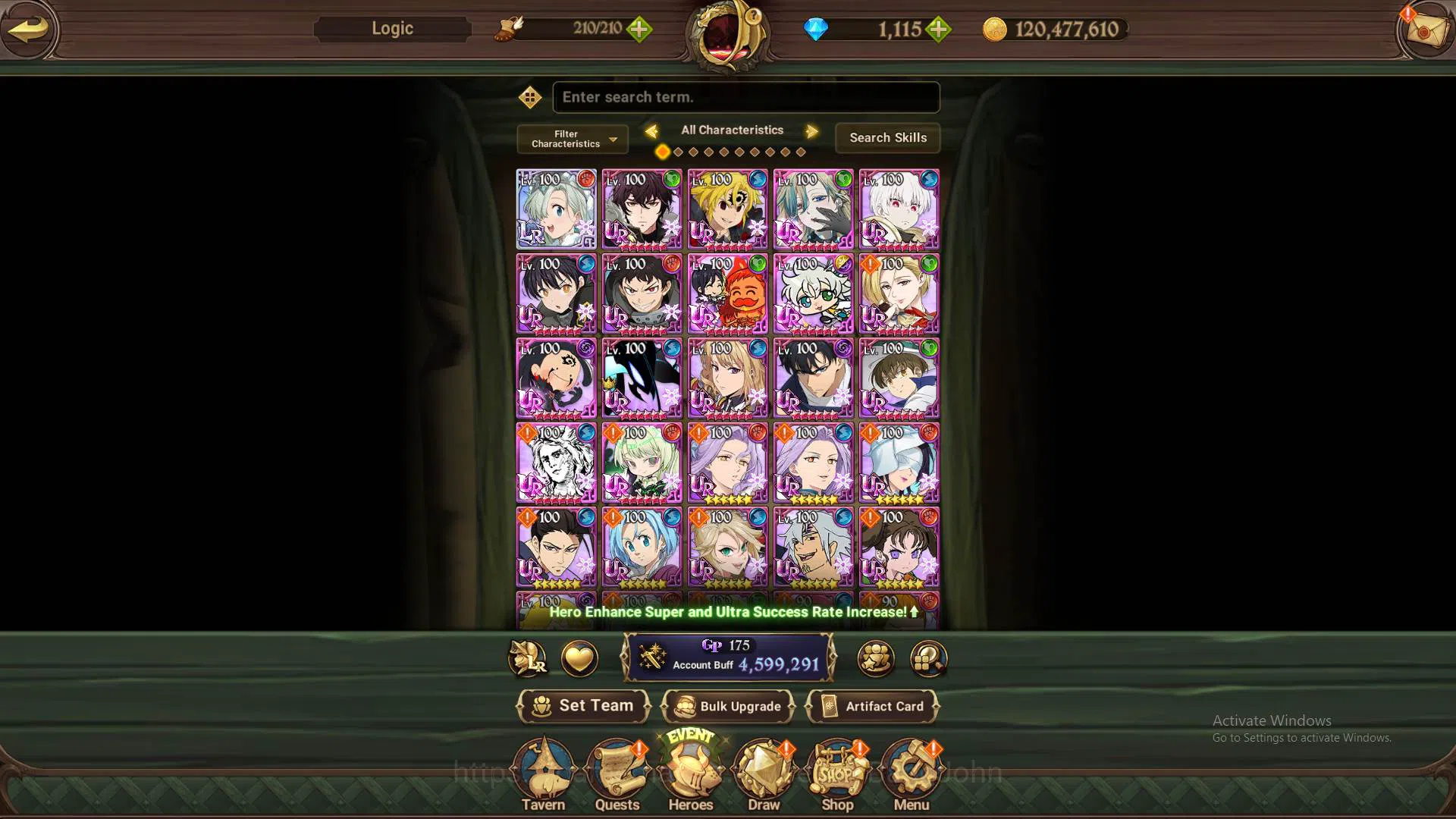 The Seven Deadly Sins: Grand Cross Accounts Others ASIA|4.5m CC|DM 1115-LS 63|1LR Elizabeth|7 collab|UR 8