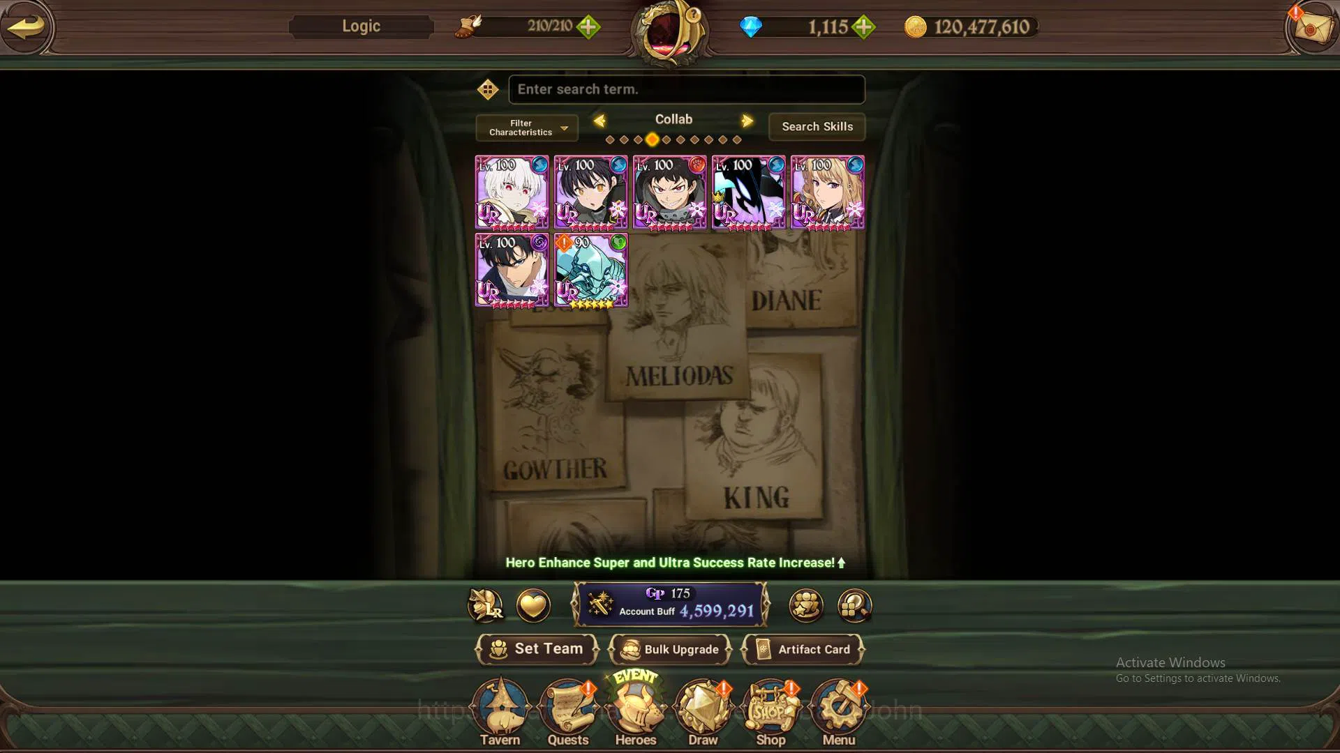 The Seven Deadly Sins: Grand Cross Accounts Others ASIA|4.5m CC|DM 1115-LS 63|1LR Elizabeth|7 collab|UR 9