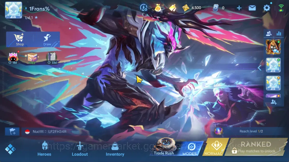 Honor of Kings Accounts Hero 10 Skin 3|Starter with Legend Skin Selection image 3
