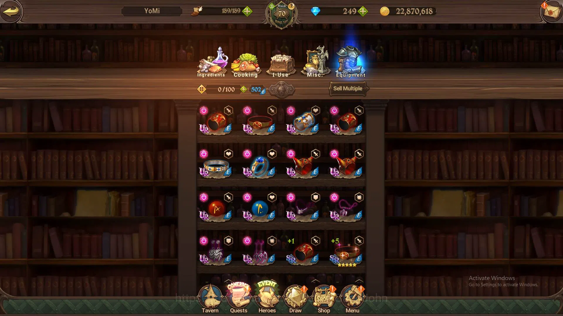 The Seven Deadly Sins: Grand Cross Accounts Endgame ASIA|3.7M CC|2LR Milim,Helbram|UR meresca,DKM,C.Arthur|9 Collab 9