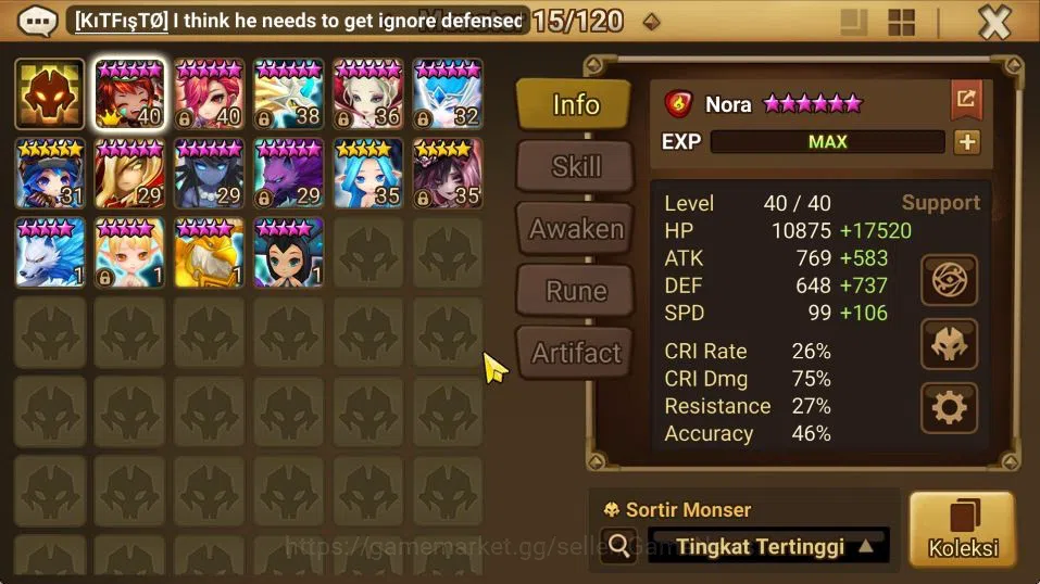 Summoners War: Sky Arena Accounts GLOBAL|Lv 32|1 LD[Eludia]|6 Total NB5(Nora,Brandia image 6