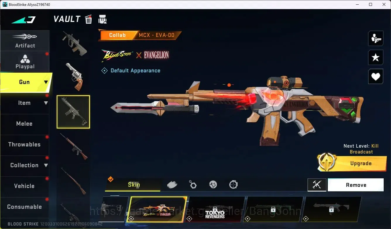 Blood Strike Accounts ASIA|Collab MCX - EVA-00|5 Legendary Gun|Collab Et image 6
