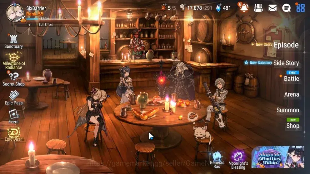 Epic Seven Accounts High-End ASIA Verif|15 ML(Rhiana&Luc,BysHwayung,CQ lilias,etc)+Setsuka,TA Coli,etc|Auto W Hunt|17K 1