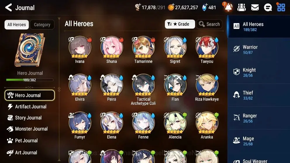 Epic Seven Accounts High-End ASIA Verif|15 ML(Rhiana&Luc,BysHwayung,CQ lilias,etc)+Setsuka,TA Coli,etc|Auto W Hunt|17K 10