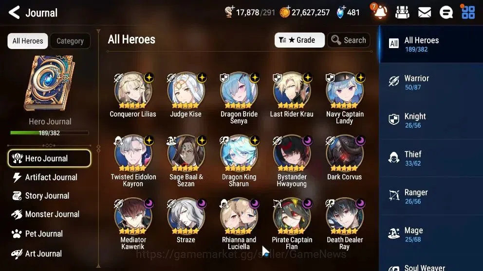 Epic Seven Accounts High-End ASIA Verif|15 ML(Rhiana&Luc,BysHwayung,CQ lilias,etc)+Setsuka,TA Coli,etc|Auto W Hunt|17K 8