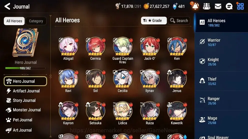 Epic Seven Accounts High-End ASIA Verif|15 ML(Rhiana&Luc,BysHwayung,CQ lilias,etc)+Setsuka,TA Coli,etc|Auto W Hunt|17K 9