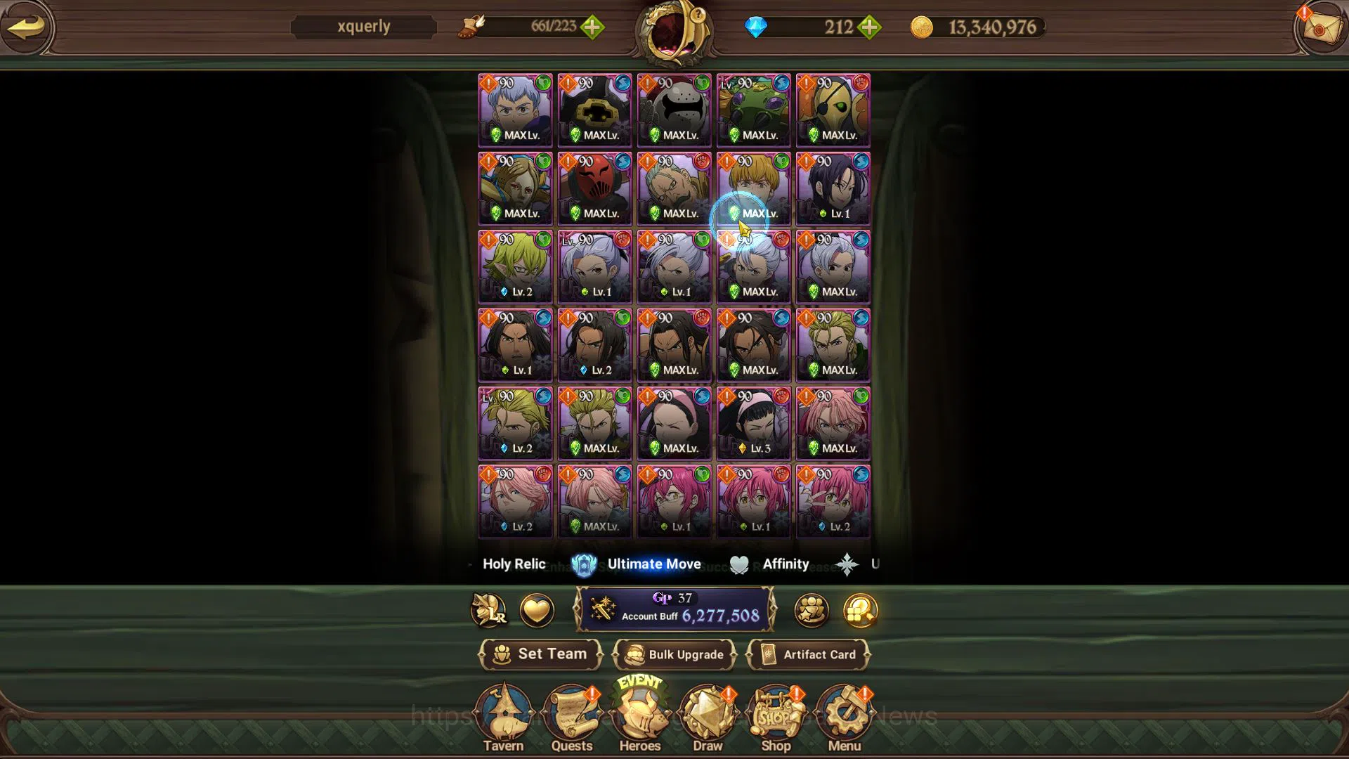The Seven Deadly Sins: Grand Cross Accounts Endgame Asia|6,2M CC|6 LR+10 UR+Collab 10