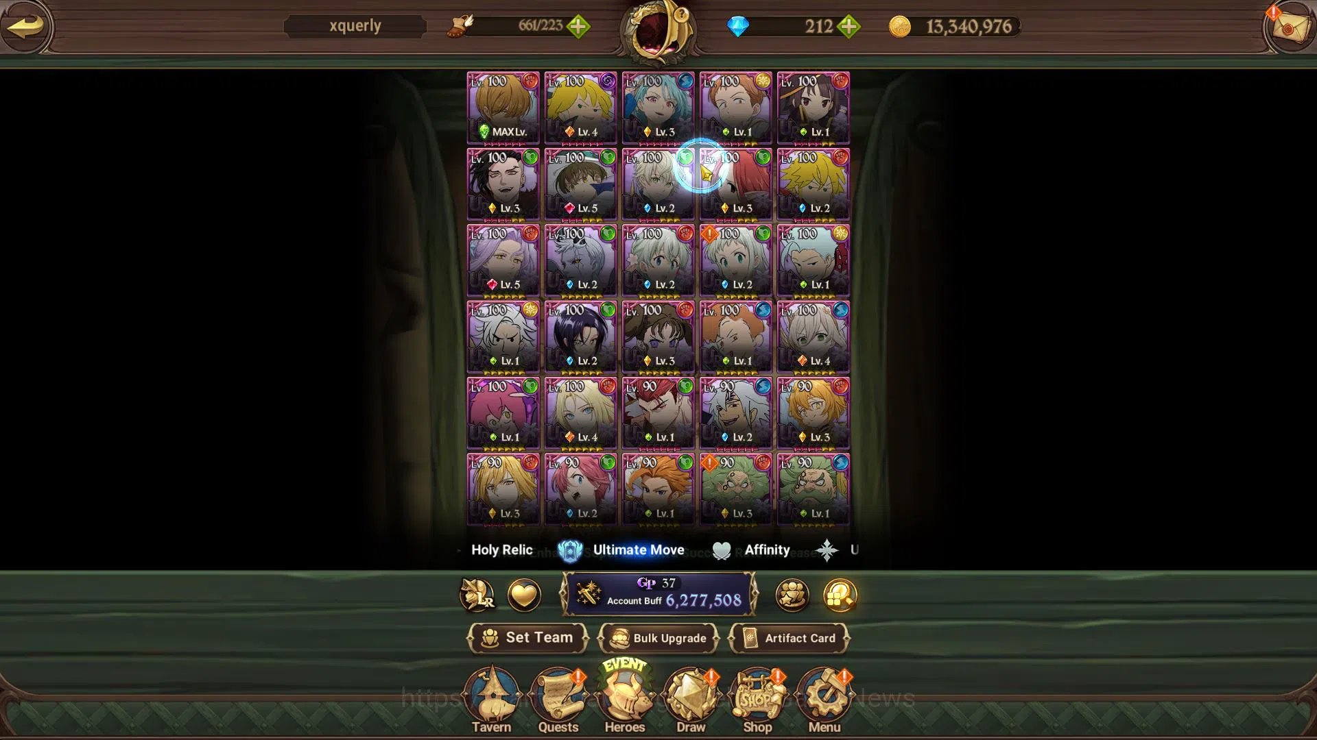 The Seven Deadly Sins: Grand Cross Accounts Endgame Asia|6,2M CC|6 LR+10 UR+Collab 6