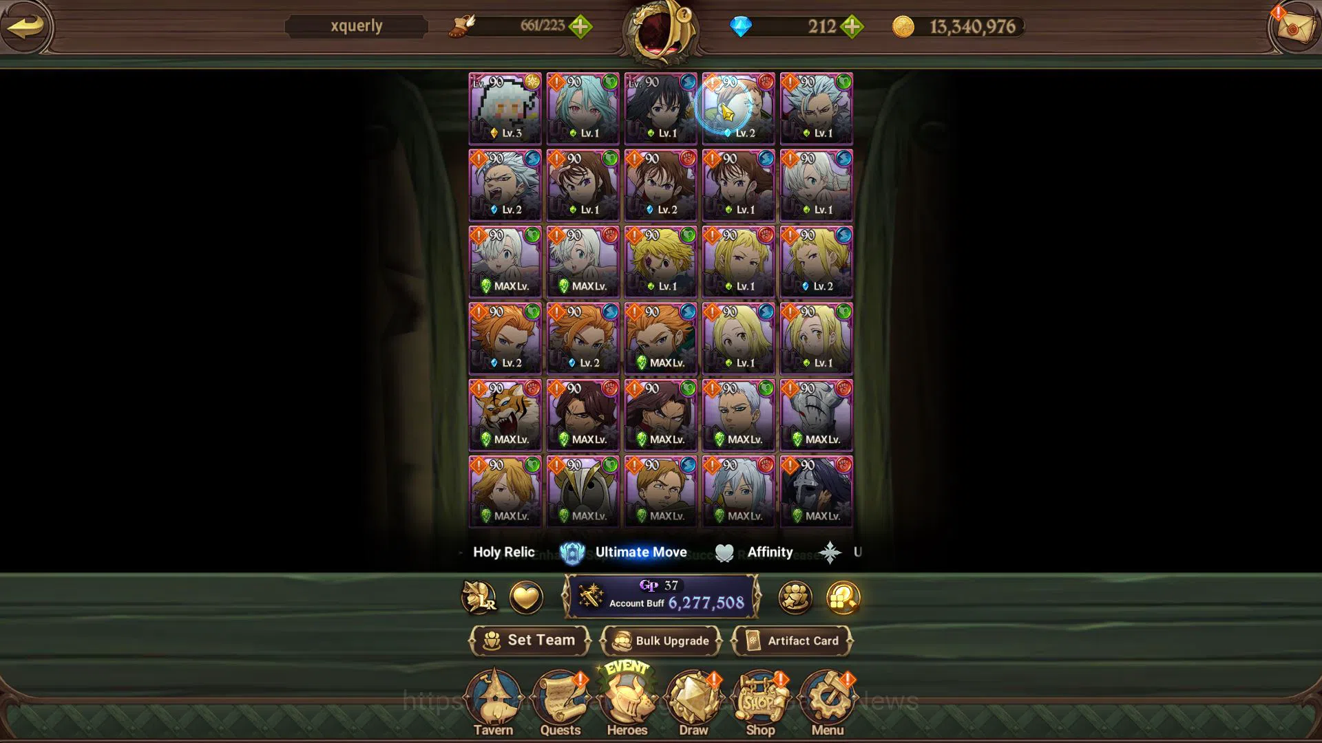 The Seven Deadly Sins: Grand Cross Accounts Endgame Asia|6,2M CC|6 LR+10 UR+Collab 9