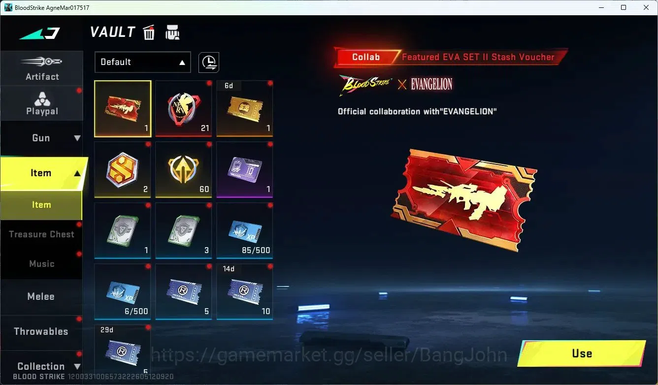 Blood Strike Accounts ASIA | Collab MCX-EVA-00 | 3 Legendary Skins | Ult image 13