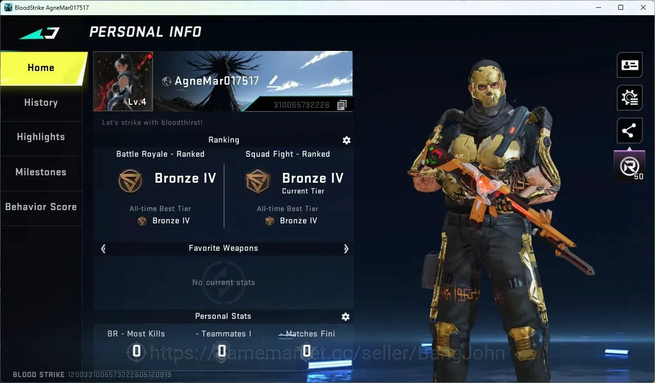 Blood Strike Accounts ASIA | Collab MCX-EVA-00 | 3 Legendary Skins | Ult image 2