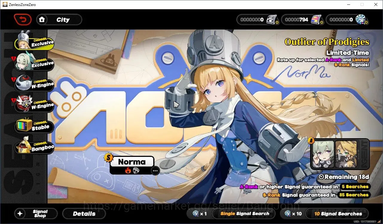 Zenless Zone Zero Accounts Starter ASIA | IK 27| 2 Limit [(Pyrois C2)+sign,Ye Shunguang],10 Char A-Rank|1 S-Rank Bangboo| Mc 8