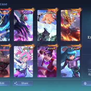 Mobile Legends: Bang Bang Accounts Collector Global|Skin 390|Exalted|Legend Gusion,Aspirants Fanny+Chang'e,KOF