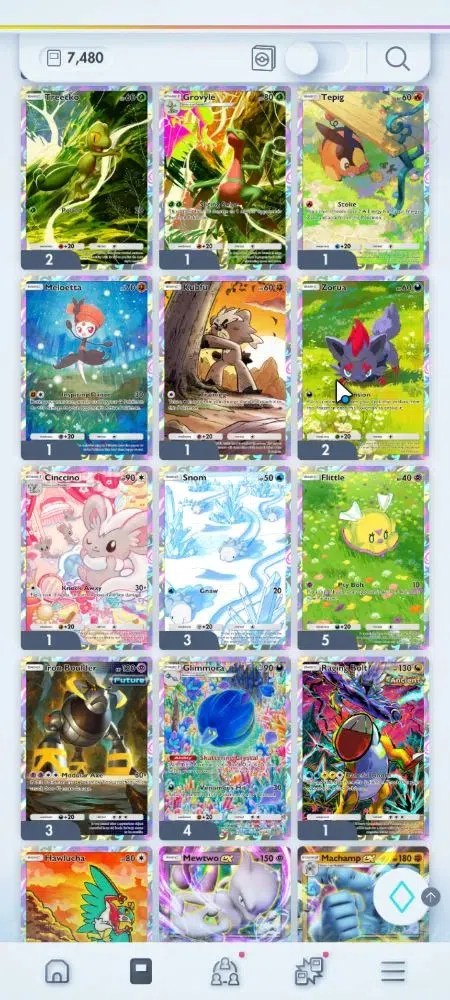 Pokémon TCG Pocket Accounts EN 7K Card|152 EX|4 Crown [Roaring Moon,Celebi,Arb image 11