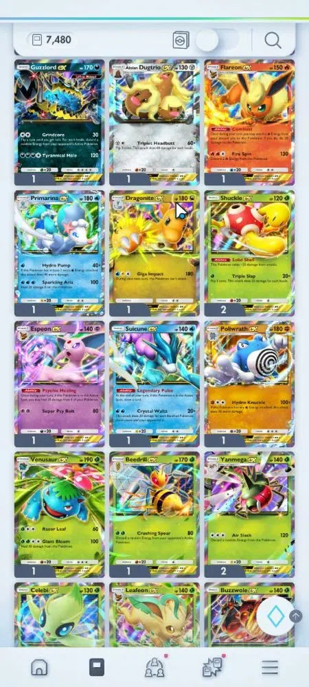 Pokémon TCG Pocket Accounts EN 7K Card|152 EX|4 Crown [Roaring Moon,Celebi,Arb image 13