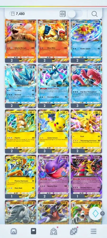 Pokémon TCG Pocket Accounts EN 7K Card|152 EX|4 Crown [Roaring Moon,Celebi,Arb image 14