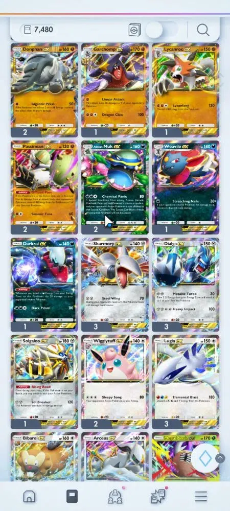 Pokémon TCG Pocket Accounts EN 7K Card|152 EX|4 Crown [Roaring Moon,Celebi,Arb image 15
