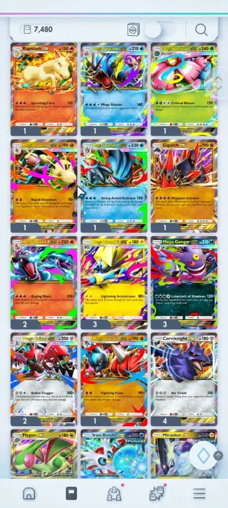 Pokémon TCG Pocket Accounts EN 7K Card|152 EX|4 Crown [Roaring Moon,Celebi,Arb image 16
