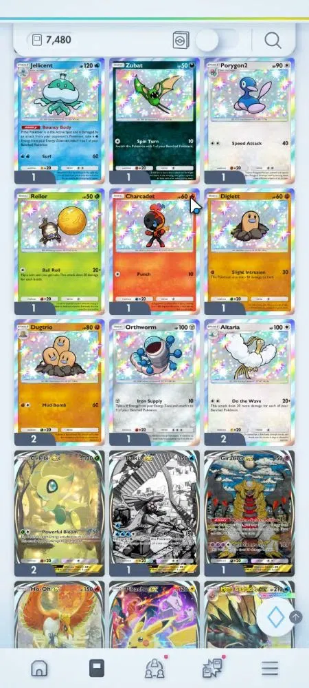Pokémon TCG Pocket Accounts EN 7K Card|152 EX|4 Crown [Roaring Moon,Celebi,Arb image 3