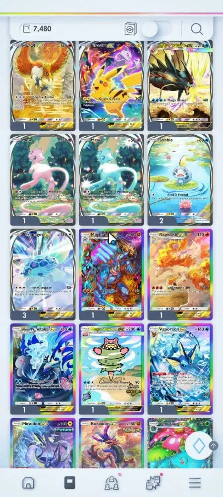 Pokémon TCG Pocket Accounts EN 7K Card|152 EX|4 Crown [Roaring Moon,Celebi,Arb image 4