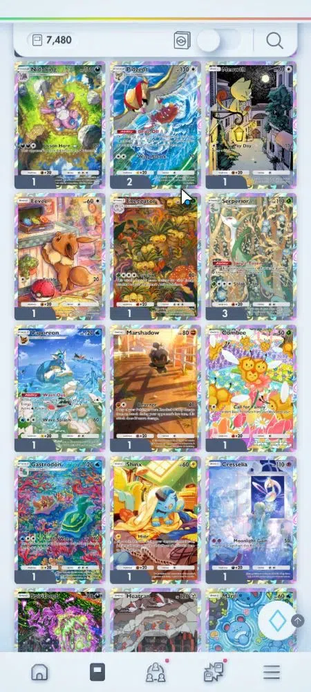 Pokémon TCG Pocket Accounts EN 7K Card|152 EX|4 Crown [Roaring Moon,Celebi,Arb image 7