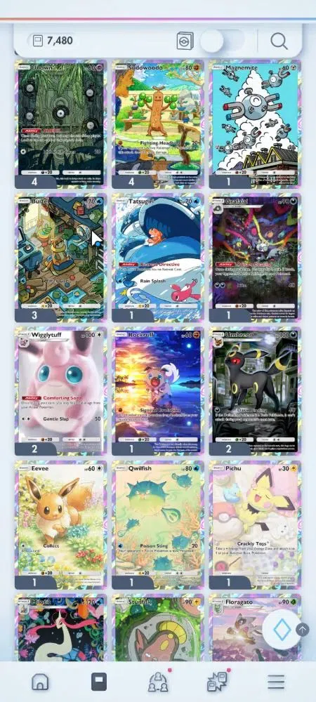 Pokémon TCG Pocket Accounts EN 7K Card|152 EX|4 Crown [Roaring Moon,Celebi,Arb image 8