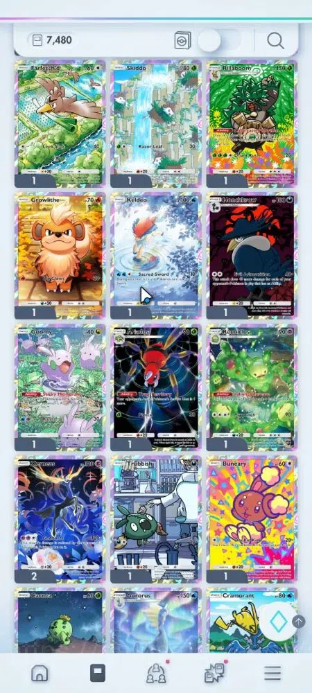 Pokémon TCG Pocket Accounts EN 7K Card|152 EX|4 Crown [Roaring Moon,Celebi,Arb image 9