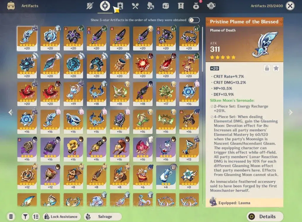Genshin Impact Accounts ASIA|AR55|7Limited+2(*5Weapon)|Nefer+sign,Lauma,In image 12