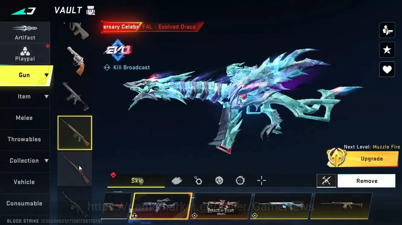 Blood Strike Accounts ASIA|Collab AOT [FAL]|ULTRA [EMMA,VAL,ZERO,M4A1,KA image 16