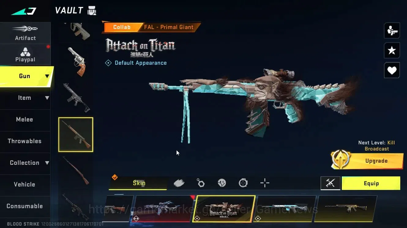 Blood Strike Accounts ASIA|Collab AOT [FAL]|ULTRA [EMMA,VAL,ZERO,M4A1,KA image 17