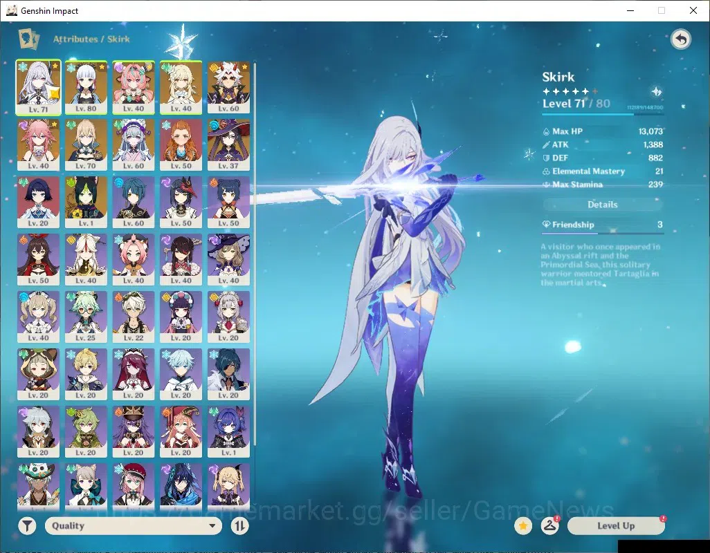 Genshin Impact Accounts ASIA|AR 46|5 Limited + 4 (*5Standard)|Skirk,Varesa image 3