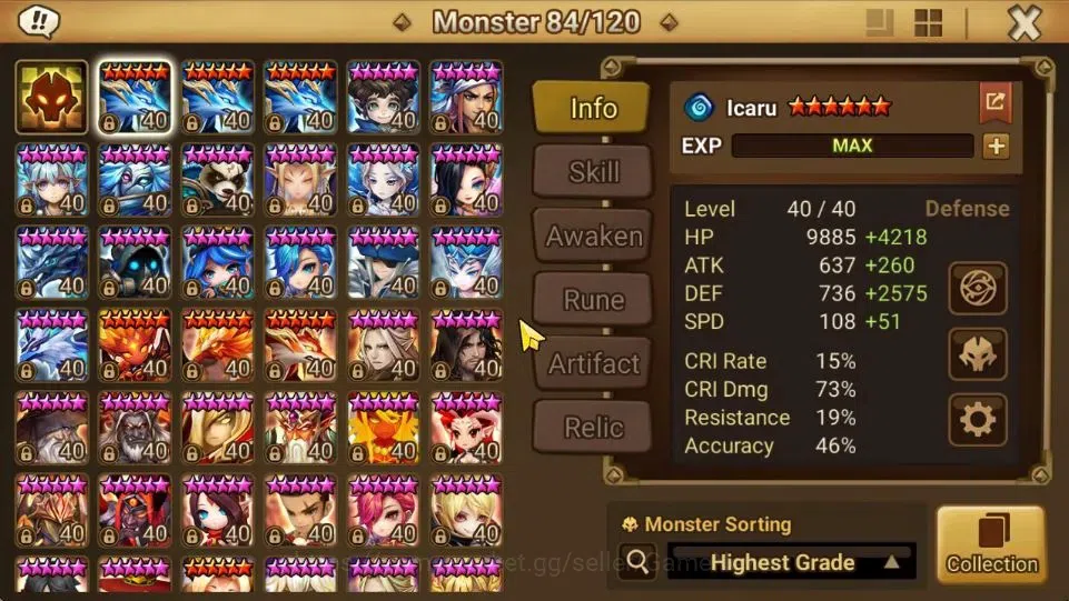 Summoners War: Sky Arena Accounts GLOBAL Lv 100|2 LD[Grogen,Mortera]|35 Total NB5[Er image 10