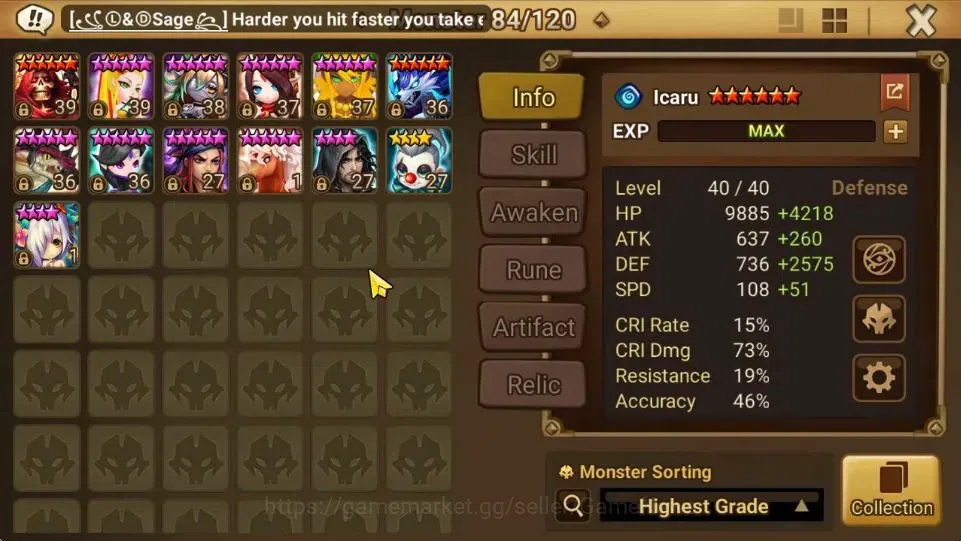 Summoners War: Sky Arena Accounts GLOBAL Lv 100|2 LD[Grogen,Mortera]|35 Total NB5[Er image 12
