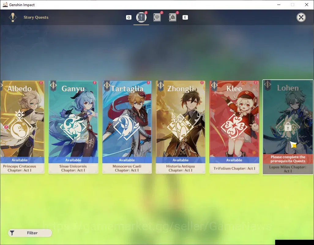 Genshin Impact Accounts Asia|AR 55|Rate On|1 Limited + 2 (*5 Weapon)|Mavui image 16