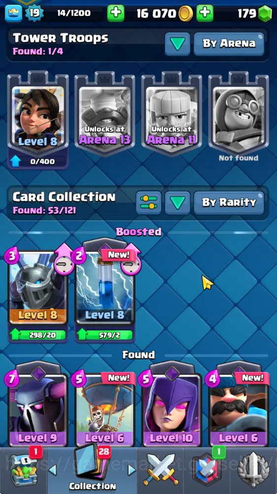 Clash Royale Accounts Midgame Lv 19|Trophy 3077|KTL 8|Limited Skin|Card 53| 2 EVO 10 Epic 21 Rare 22 Common|Take 10