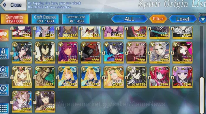 Fate-Grand Order Accounts NA Lv 134|5 limited ssr|AokoNP3, Castoria, Arjuna( image 5
