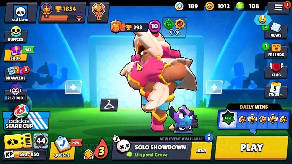 Brawl Stars Accounts 1834 Trophy|21 Brawlers 1Max(Frank)|19 Skin|2 Myth image 1