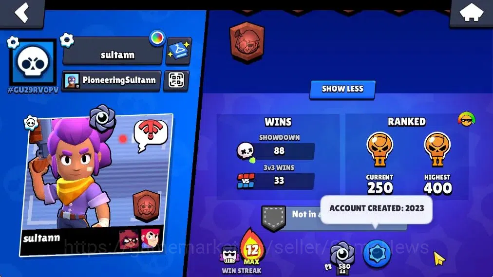 Brawl Stars Accounts 1834 Trophy|21 Brawlers 1Max(Frank)|19 Skin|2 Myth image 3