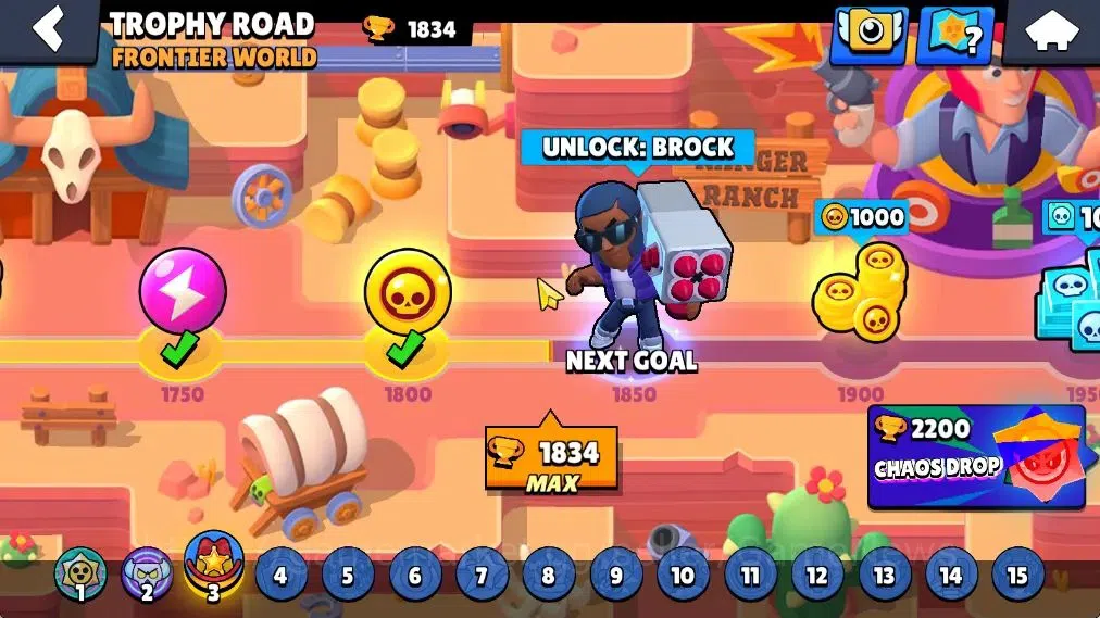 Brawl Stars Accounts 1834 Trophy|21 Brawlers 1Max(Frank)|19 Skin|2 Myth image 5