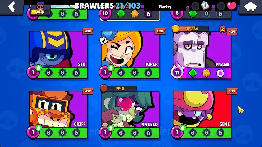 Brawl Stars Accounts 1834 Trophy|21 Brawlers 1Max(Frank)|19 Skin|2 Myth image 8
