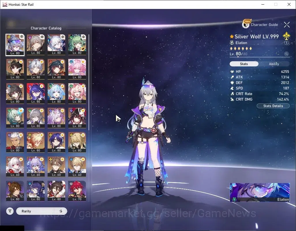 Honkai Star Rail Accounts Others ASIA|TL 70|18 Limited|4 PremTeam|(Castorice E2,SW999,Acheron)+Sign,Luocha 1