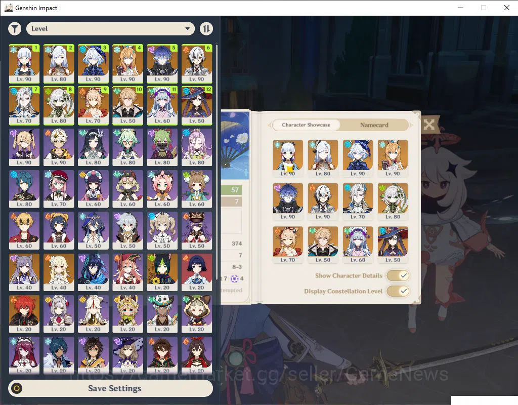 Genshin Impact Accounts ASIA|AR 57|10  Limited +2(*5Weapon)|Varka,Flins,Es image 2